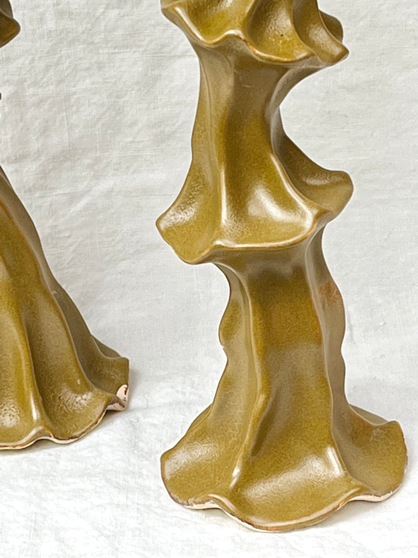 Datura Candlesticks -Ochre