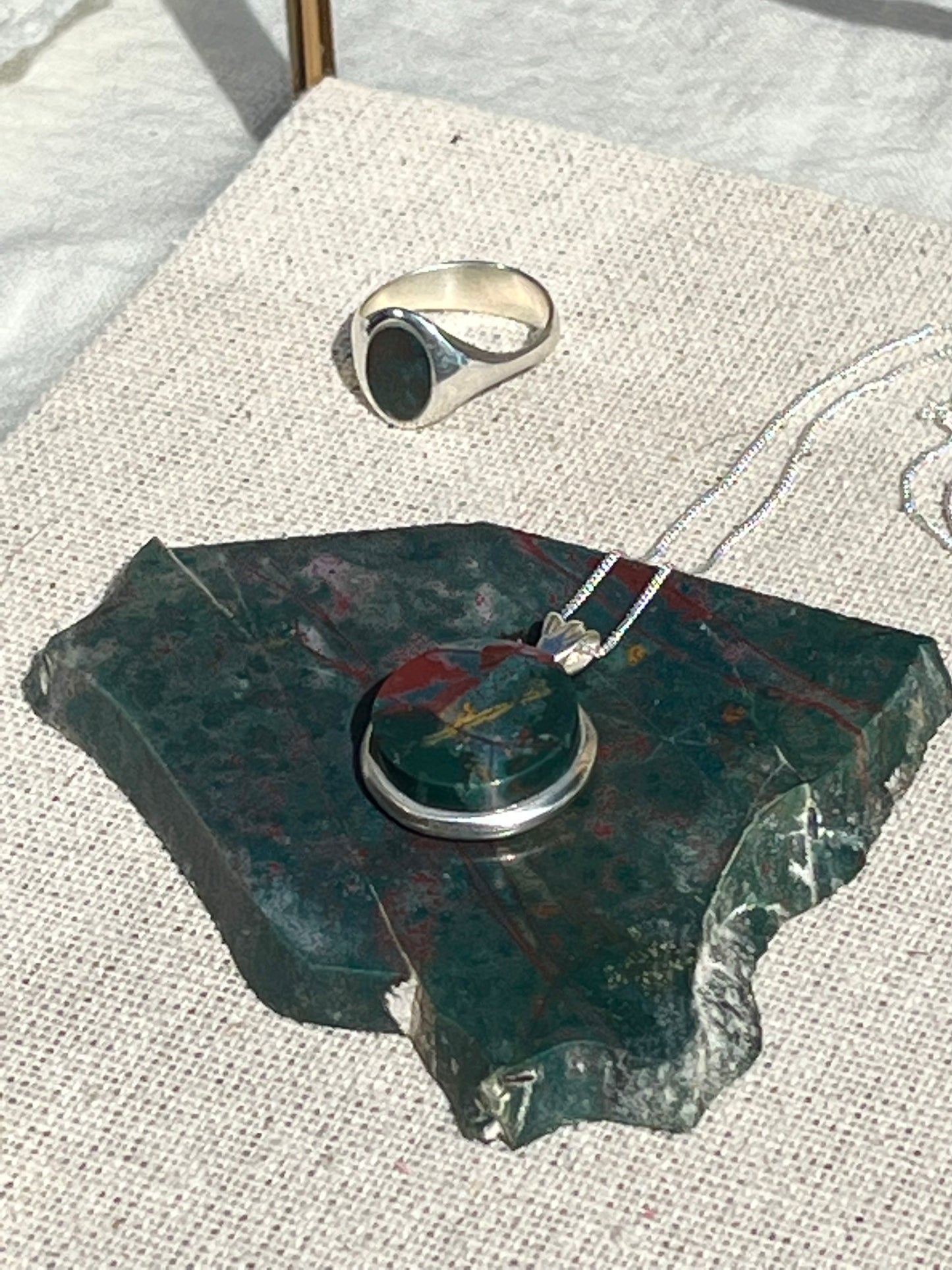 Narrow Bloodstone Signet